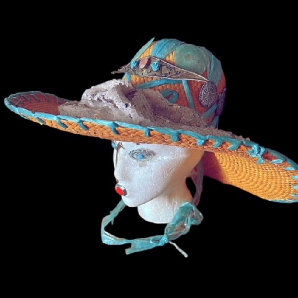 Custom “Tunisian Breezes” Summer Straw Hat